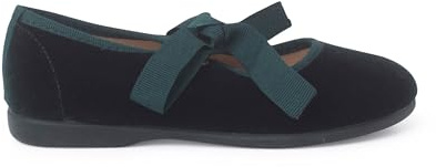 Pisamonas Mary Janes Aus Samt Mit Faya-Schleife Für Mädchen
