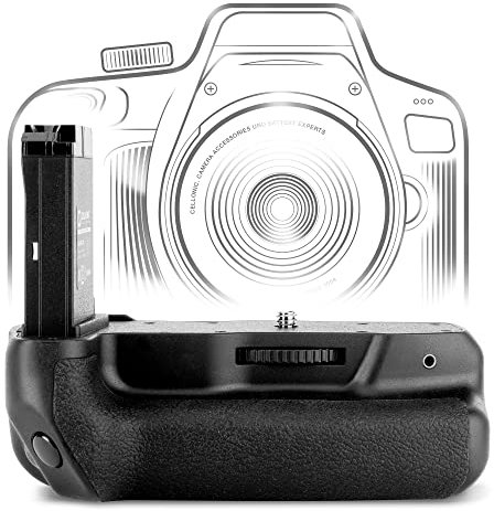 CELLONIC BG-1X Battery Grip Compatible with Canon EOS 77D EOS 800D EOS 9000D EOS Kiss X9i EOS Rebel T7i - Camera Vertical Grip for LP-E17 Batteries - Multifunction Portrait Handle Battery Holder