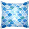 TBOUOBT Samt-Kissenbezüge, dekorativer quadratischer Kissenbezug für Sofa, Schlafzimmer, Auto,Marokkanisches Spalier Teal Blue Leaf