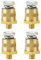 Ampper M8 Thread Male Brass Battery Charging Post Terminals, M8 Battery Post Adapter (+/-) with Top Bolts for Extension, Pack of 4