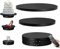 Oiyekntd Elektrische rotierende Anzeigeständer mit 18 cm / 22 cm Austauschplatten, 3 in 1 Drehende Turntable Display Turntable Photography Produktanzeige Motorisiertes Turntable Display,Black