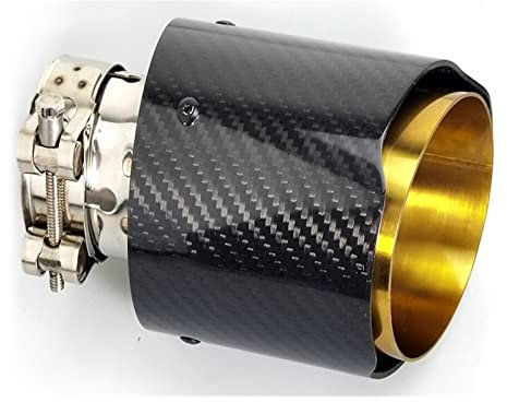 Auspuff Endrohre Für Peugeot Für RCZ Für 206 207 208 307 308 406 407 508 Goldener Edelstahl-Auspuffschalldämpfer 1 Stück Auto Auspuffspitze (Size : 51-114mm)
