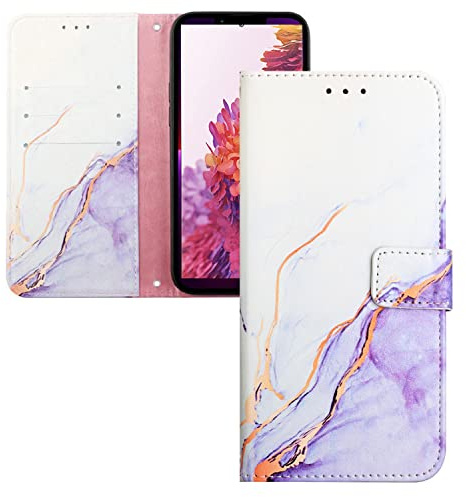 LEMAXELERS Nokia G22 Hülle, Nokia G22 Handyhülle Glitzer Marmor für Mädchen Flip Case PU Leder Cover Magnet Schutzhülle Handytasche für Nokia G22,YB2 Marble Zi White