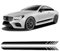 2 Stück Rennsportwagen Tür Seitenstreifen Rock Aufkleber Vinyl Abziehbild, für Audi A3 A4 A5 A6 A7 Q2 Q3 Q5 RS3 RS4 RS5 TT Zubehör