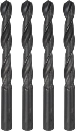 QUARKZMAN Stück Spiralbohrer, 13 mm (33/64 Zoll), nitridbeschichteter Schnellarbeitsstahl (HSS), 4241 Spiralbohrer für Edelstahl, Kupfer, Aluminium, Legierung, Schwarz