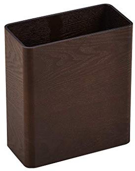 QINGANGS Poubelle en Bois, Poubelle de Bureau d'étude Rectangle Ménage Salon Poubelle Salle de Bain Cuisine Poubelle Poubelle intérieure/extérieure,Noir,A