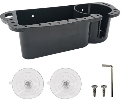 JT-HLM Rangement pour bateau, porte-gobelet marin universel pour bateau, kayak, bateau, cabine de pêche (noir)