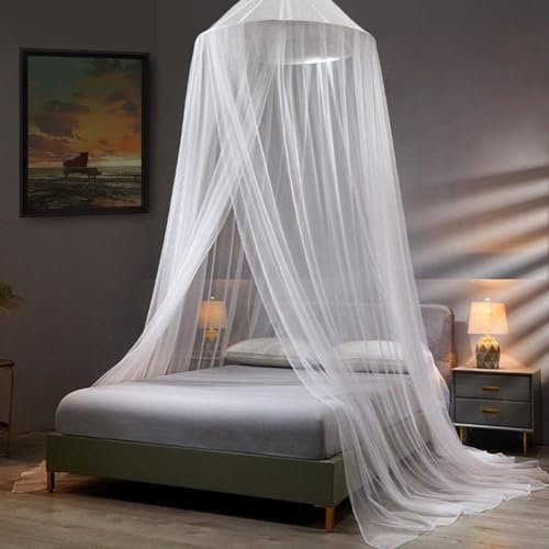 TMTGTS Universal Kuppel Moskitonetz 1.5-1.8m Moskitonetz Bett Doppelbett Aufhängen Kuppelnetz für Dekoration Outdoor Gegen Insekten Mücken Mückennetz Bett für Zuhause Garten Balkon Camping