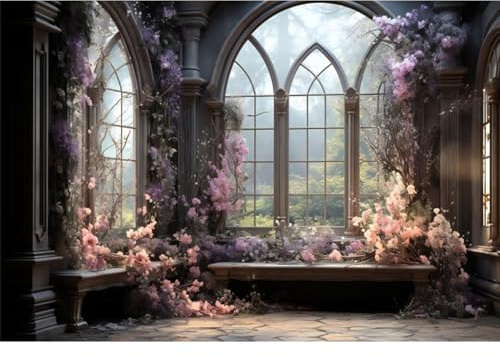 Xiaoterna 3x2m Märchenschloss Blumen Kulisse Luxuriöser Palast Hochzeit Europäisches Gebäude Hintergrund Innenraum Hintergrund Mädchen Geburtstag Hochzeit Braut Dusche Party Dekoration