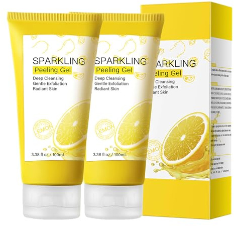 Gel scrub idratante,Gel peeling esfoliante schiarente,Gel gommante per viso, gel peeling naturale al limone,scrub corpo esfoliante,Gel sbiancante esfoliante,sbiancante crema esfoliante gel,2 pezzi