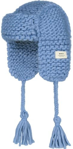 Barts Brubru Bomber Inkamütze Strickmütze Kindermütze Fliegermütze Damen/Herren - mit Umschlag, Ohrenklappen Herbst-Winter Winter - One Size blau