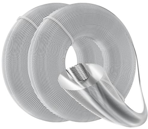 Filo di acciaio rotondo universale per decespugliatore da 2,4 mm x 50 mx 2, cavo di ricambio per decespugliatore, in nylon, resistente