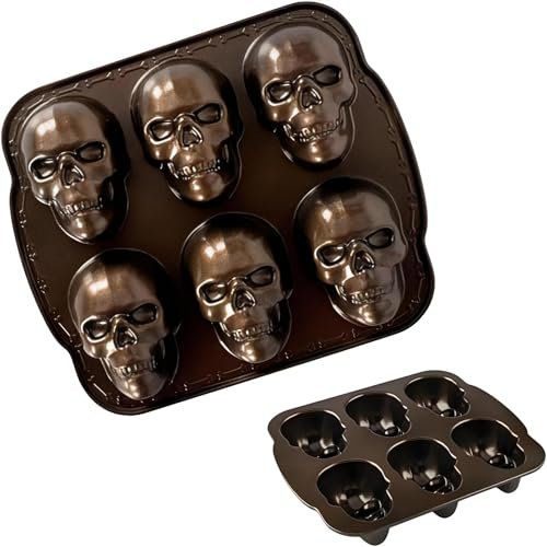 Große Totenkopf-Piraten-Kuchenform, 3D-Totenkopf-Silikon-Kuchenform, DIY Totenkopf-Kuchen-Schokoladenform, Totenkopf-Eiswürfelform, Spukbackform, Kuchenform für Halloween-Dekoration