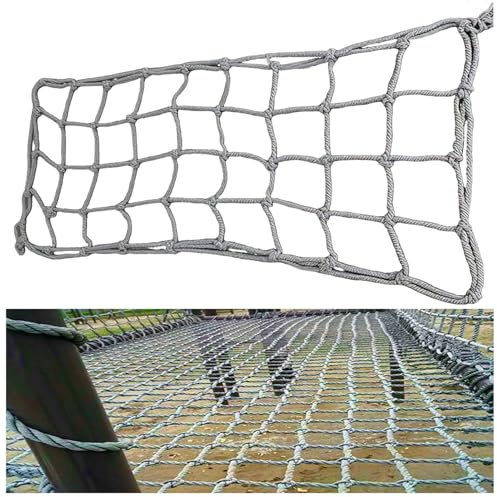 Amacthysh Climbing Frame Net,Climbing Cargo Net Rope Ladder,Playground Net,Outdoor Sturdy And Durable Polyamide Safety Net, For Playing, Pet, Plant Support(Size:8 mm,Color:6.6X16.4ft)