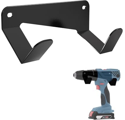 ZORISE Drill Holder, Heavy Duty Steel Drill Dock Wall Mount, Universal Tool Organizer with Quick-Release Clamp - 1PCS for Garage Workshop Home Storage​