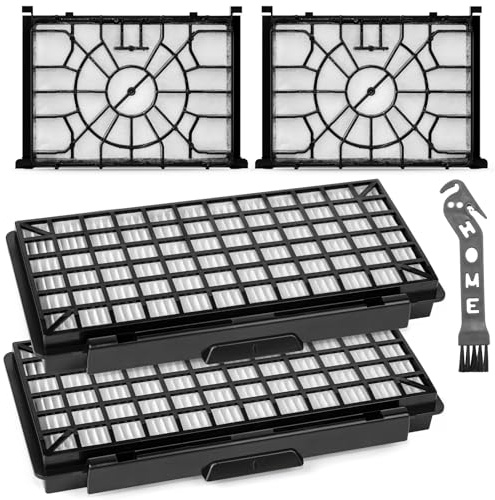 VSQ5X1230 Ersatzfilter Zubehör für Siemens Staubsauger Q5.0 extreme silencePower, 2 HEPA Filter + 2 Motorfilter Kompatibel mit Siemens Bodenstaubsauger VZ154HFB / VZ02MSF / VSQ5X12M1