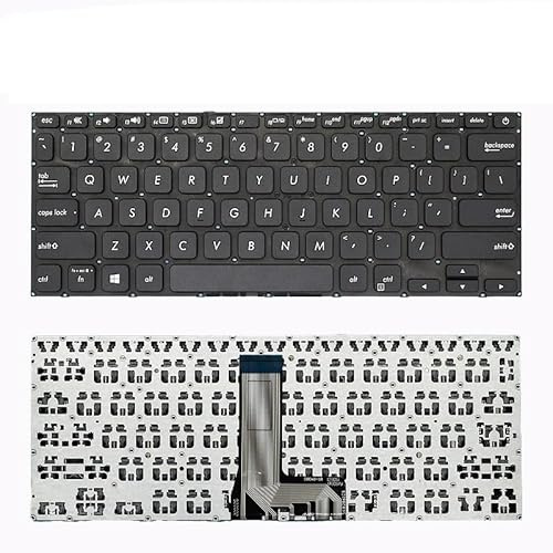 SHUAPOZ Laptop Keyboard For ASUS X415 X415J V4200j V4200E M4200U Y4200D Y4200F X412U X412F A409J A409M X409U X409UA X409F(Black NO backlit)