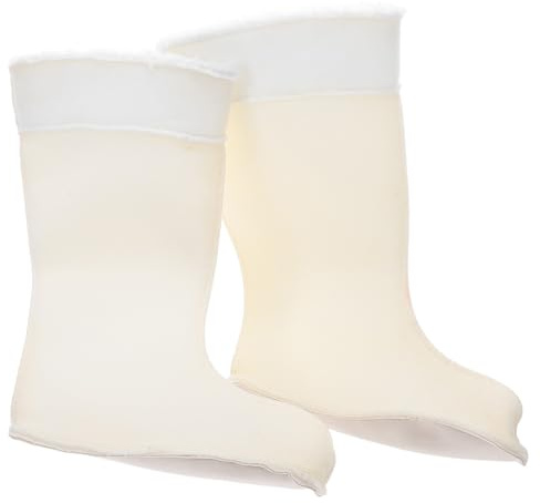 BESPORTBLE Fodera Termica per Stivali da Pioggia Uomo Taglia 43-45 Bianco | 1 Paio, Struttura a Inserto per Gambale, Cotone Artificiale, Uso Urbano e Outdoor