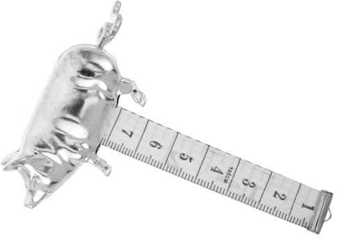 Zerodeko Retro Vintage Metall Kleiner Maßband in Schweineform Robust und Einziehbar Kompakt 6,5x3x1,5cm für Handwerk und Reisen