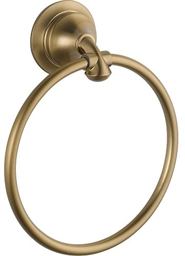 Delta Hand Towel Holder | Champagne Bronze Ring for Hanging Towels in Kitchen, Bathroom | Linden Accessories