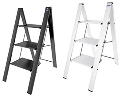 Colombo Alu Klapptrittleiter LEONARDO 3-stufig 3301.5 Aluminium Modern Metallstufe Zusammenklappbar