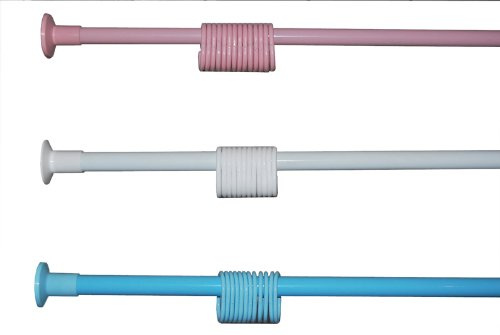 Duschvorhang Stange Teleskopstange Duschstange 120-210 cm Rosa inkl. Ringe für Badewannen und Duschen
