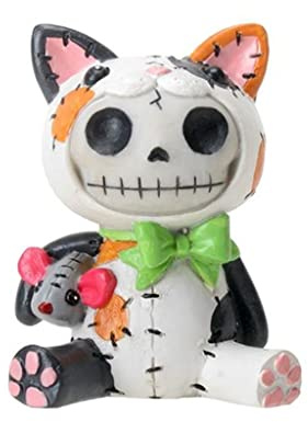 Furrybones Calico Mao Mao Skeleton in Cat Costume Halloween Figurine