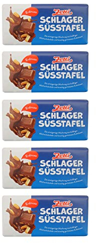 5er Pack Zetti Schlagersüsstafel Schokolade (5 x 100 g) Milchschokolade, Vollmilchschokolade