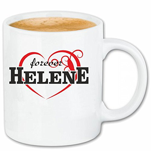 Reifen-Markt Kaffeetasse I Love Helene Keramik Höhe 9,5cm & 8cm Durchmesser 330 ml in Weiß für jeden Liebhaber/Fan genau das richtige