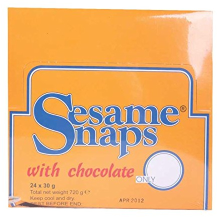 SESAME SNAPS Sesame Snaps With Chocolate 30g (PACK OF 24)