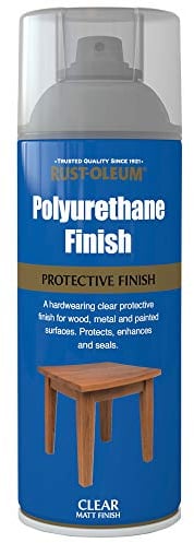 Rust-Oleum 400ml Polyurethane Varnish Spray Paint - Clear