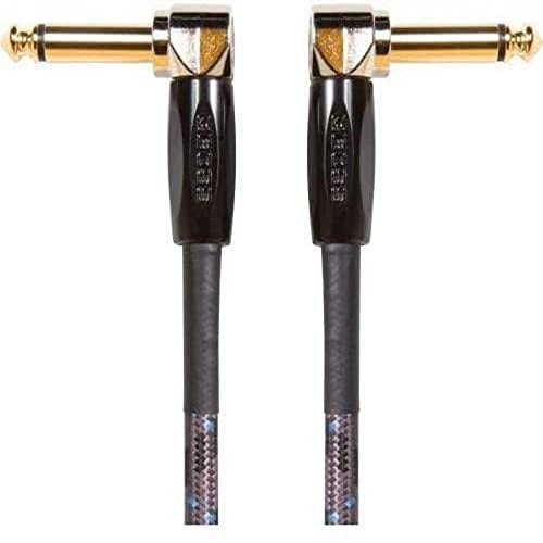 BOSS BIC-PC Studio Grade Instrument Cable, Right-angle 1/4-inch connectors, 6-inch/15 cm length
