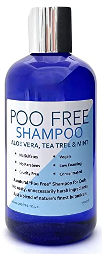 99% Naturel SHAMPOING pour CHEVEUX GRAS - ALOE VERA, ARBRE DU THÉ & MENTHE - 250 ml par POO FREE Sans Sulfates, Sans Parabènes. Concentré, Rinçage Facile. pH 5.5 Adapté aux Peaux Sensibles.