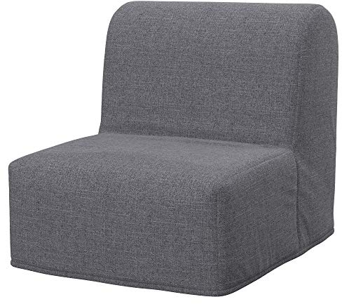 Soferia Sesselschoner Kompatibel Mit LYCKSELE Sessel Sesselbezug Sesselüberzug Sesselhusse Cover Einfache Reinigung Allergiefrei Naturel Grau