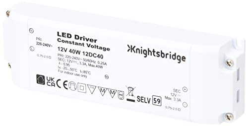 Knightsbridge 12DC40 LED Driver - Constant Voltage led non dimmable 12v 40w