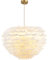 Feder Decken Anhänger Lampenschirm,Nordic Feather Chandelier Lampenschirm ohne Glühbirne Postmodern Personality Droplight für Wohnzimmer, Esszimmer, Schlafzimmer, 30 cm (Weiß)