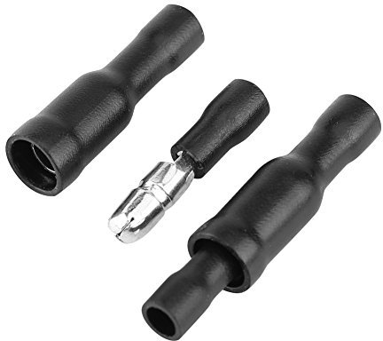 Crimpverbinder, Samfox 50-tlg. Car Male & Female Bullet Socket Crimp-Anschlussdraht-Steckverbinder-Set(Schwarz)