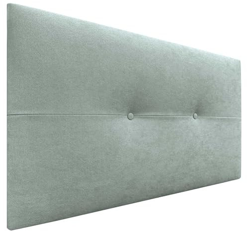 DHOME Cabecero de Polipiel o Tela AQUALINE Pro cabeceros Cabezal tapizado Cama Lujo (Tela Verde Agua, 110cm (Camas 80/90/105))