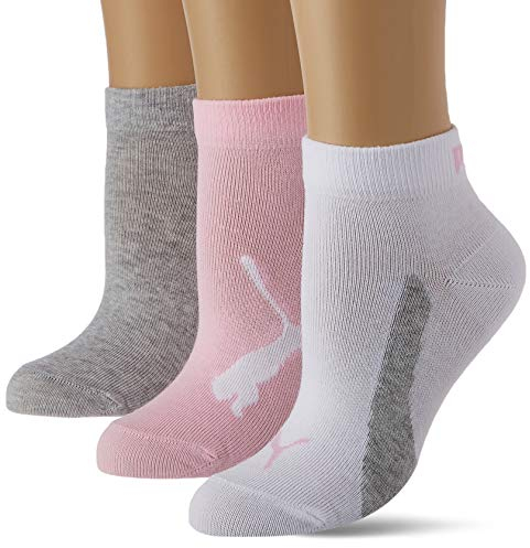 PUMA Bwt Quarter 3p, Calzini Unisex - Bambini e ragazzi, Pink/Grey, 35-38