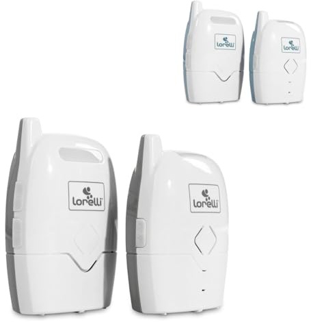 Lorelli Tag & Nacht Audio Babyphone, 300 Meter Reichweite mit Talkback-Funktion, 36 Kanäle Grau