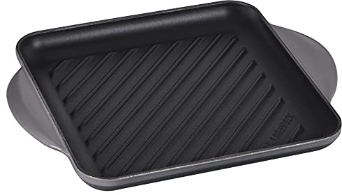 Le Creuset Emaillierter Gusseisen-Grill, quadratisch, 24,1 cm, Austernfarben