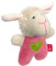 SIGIKID 42802 Rassel Schaf Red Stars Mädchen Babyspielzeug empfohlen ab Geburt pink/weiß