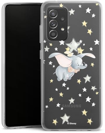 Silikon Hülle kompatibel mit Samsung Galaxy A52s 5G Case transparent Handyhülle Sterne Dumbo Disney