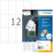 HERMA 6872 Stabile Anhänger perforiert, 1400 Blatt, 52,5 x 93,5 mm, 12 pro A4 Bogen, 16800 Stück, bedruckbar, matt, blanko Preisanhänger Produktanhänger aus Papier/Folie/Papier-Verbund, weiß