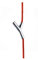 Depot4Design Wardrope Garderobe, Hänge-Seilgarderobe, Polyamid, Zamak, Seil Rot, 4 Haken Matt verchromt, 8083322
