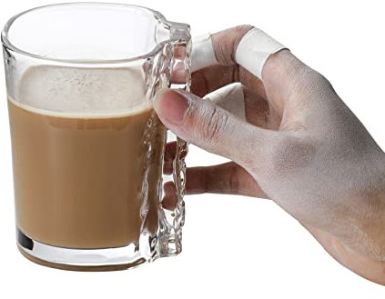 G Climber Becher mit Crimp 377.0 G Klettern Fingerkrafttraining - toller Spaß - spannende Geschenkidee für Kletterer (Kaffeebecher, glasklar)