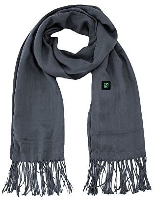 Elektrischer Heizschal Drei Gang-Regulierung USB Heizung Nachahmung Kaschmir Heizung Nackenstütze Heizkissen Schals Tücher und Wickel Grau