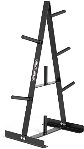 CIPRIANI SPORT - Rastrelliera Porta Dischi e Manubri - 7 Aste per Tutte le Dimensioni di Pesi - Design Elegante e Robusta Costruzione - Stabile e Protettiva per il Pavimento - Made in Italy