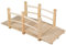GOPLUS Pont en Bois Rustique et Massif avec Main Courante, Décoration de Jardin Pont d'Étang, Supporte de Poids Maximum 100 KG, 150 x 67 x 55CM, Naturel