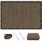 Sichtschutz Garten 7 x 9 m luftdurchlässig, wasserdurchlässig Sonnensegel Balkon Sonnenschutz 1 × 5 m Seile für Balkon Terrasse Garten, Braun A